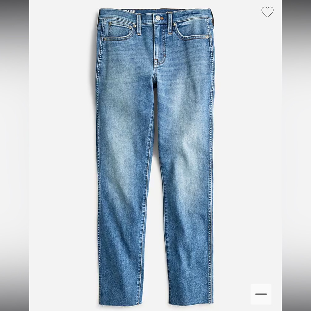 NWT Jcrew 9" vintage slim-straight jean in Fairfield wash sz28 RSP $88
